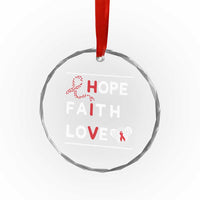 Faith Hope Love HIV AIDS Awareness Crystal Glass Ornament Hope Strength Empowerment Gift - Wonder Print Shop