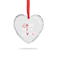 Faith Hope Love HIV AIDS Awareness Heart Crystal Glass Ornament Hope Strength Empowerment Gift - Wonder Print Shop