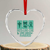 Faith Love And Cure Liver Cancer Awareness Heart Crystal Glass Ornament Hope Survivor Support