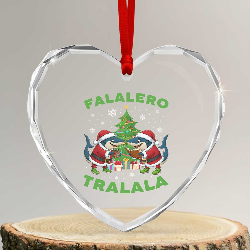 Falalero Tralala Heart Crystal Glass Ornament Funny Italian Brainrot Meme Christmas Gift - Wonder Print Shop