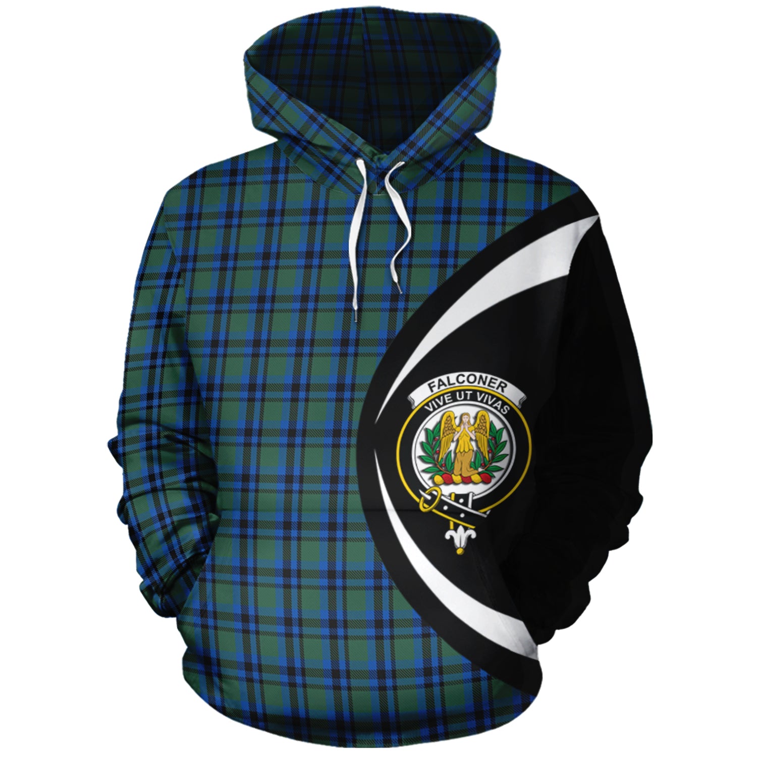 scottish-falconer-clan-crest-circle-style-tartan-hoodie