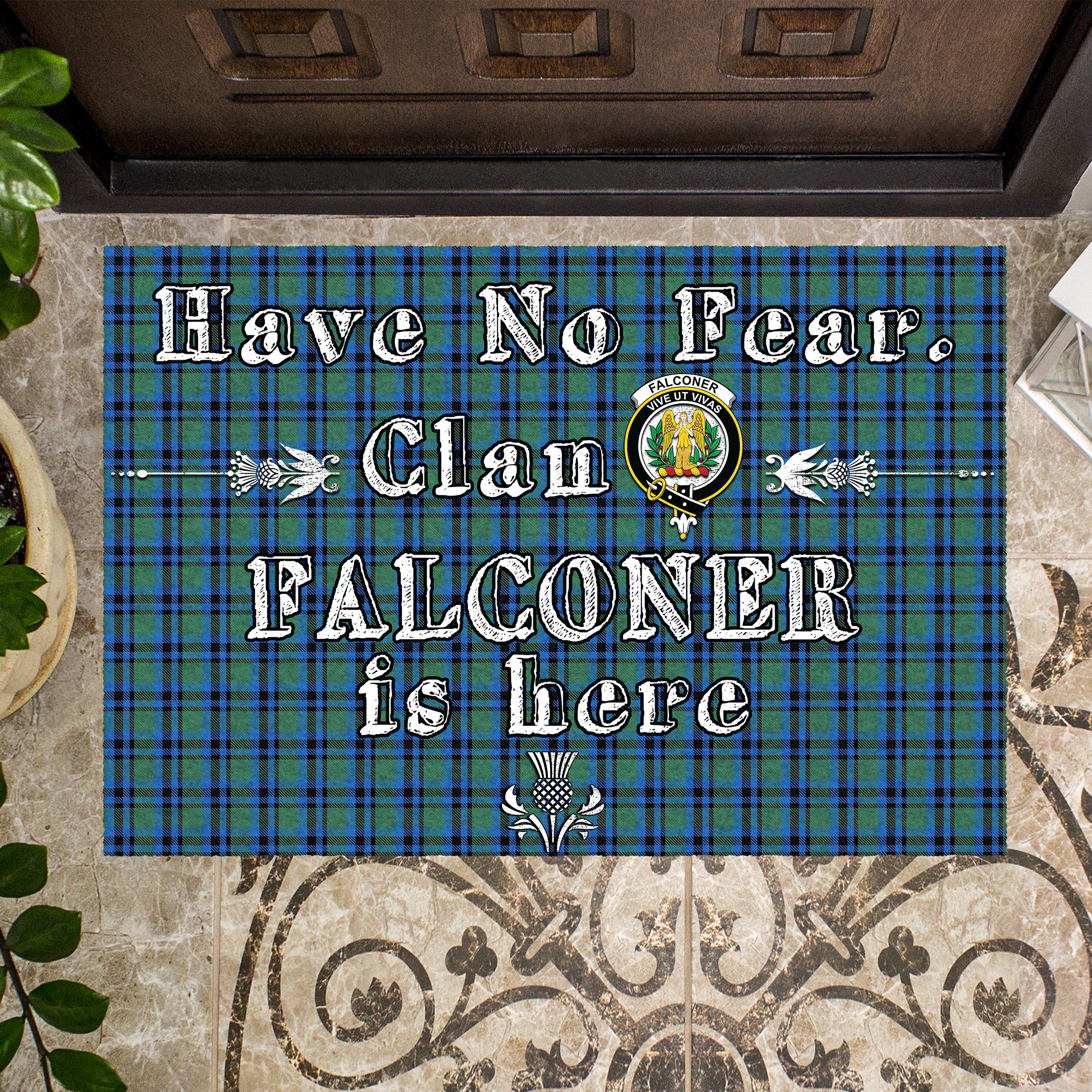 falconer-clan-tartan-door-mat-family-crest-have-no-fear-tartan-door-mat