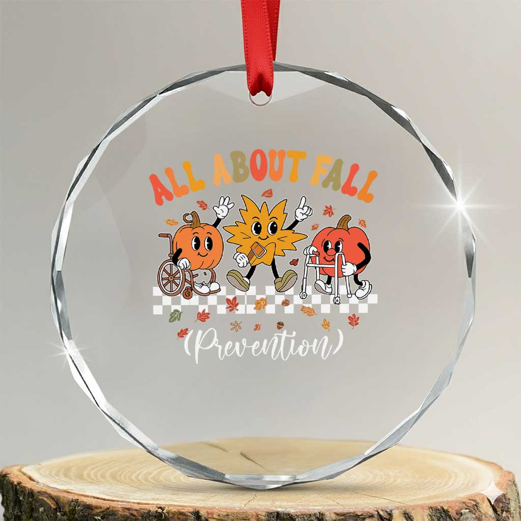 Fall Prevention Crystal Glass Ornament Autumn Thanksgiving Nurse PT OT TS10