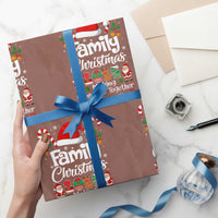 Family Christmas 2025 Wrapping Paper Roll Matching Xmas Squad Santa - Wonder Print Shop