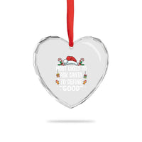 Family Matching Christmas Heart Crystal Glass Ornament Most Likely To Ask Santa To Define Good - Wonder Print Shop