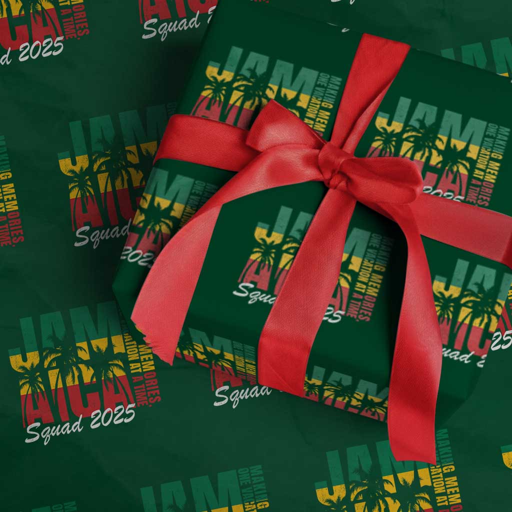 Family Vacation Jamaica 2025 Wrapping Paper Roll Matching Girls Trip Jamaica Squad - Wonder Print Shop
