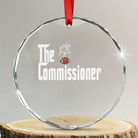 Fantasy Football Commissioner Crystal Glass Ornament Draft Party Commish FFL TS10
