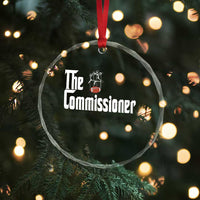 Fantasy Football Commissioner Crystal Glass Ornament Draft Party Commish FFL TS10