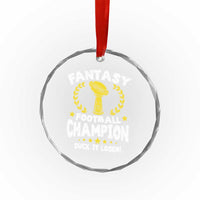 Fantasy Football Legend Crystal Glass Ornament Suck It Loser Funny Champ Champion Draft - Wonder Print Shop
