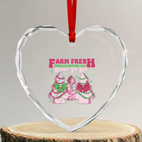 Farm Fresh Xmas Tree Cakes Coquette Heart Crystal Glass Ornament - Wonder Print Shop