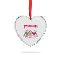 Farm Fresh Xmas Tree Cakes Coquette Heart Crystal Glass Ornament - Wonder Print Shop