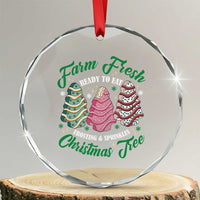 Farm Fresh Xmas Tree Cakes Crystal Glass Ornament TS09