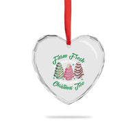 Farm Fresh Xmas Tree Cakes Heart Crystal Glass Ornament - Wonder Print Shop