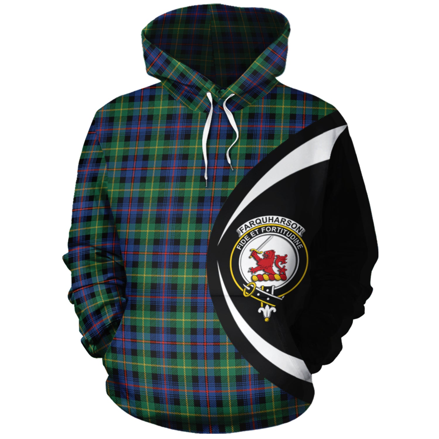 scottish-farquharson-ancient-clan-crest-circle-style-tartan-hoodie