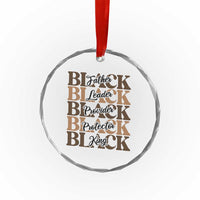 Father Leader Provider Protector King Crystal Glass Ornament Proud Black Dad Gift