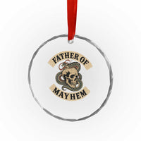 Father Of Mayhem Crystal Glass Ornament Dad Snake Skull Fathers Day