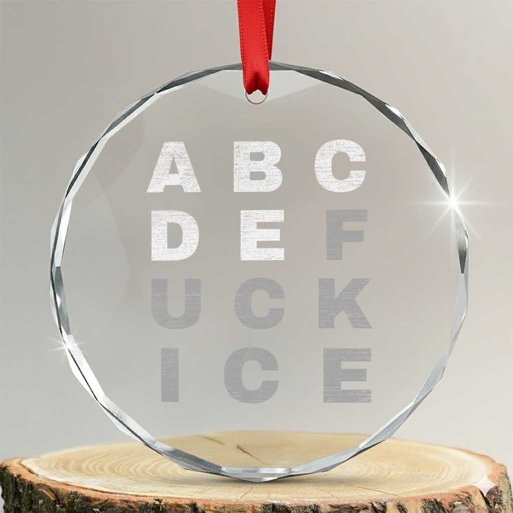 Fck Ice Crystal Glass Ornament Chinga La Migra Subtle FDT