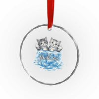 Fck Ice Crystal Glass Ornament Cute Cat Melting Ice Pro Immigrant