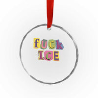 Fck Ice Crystal Glass Ornament Immigration Activist Magazine Cutout Paper Graphic