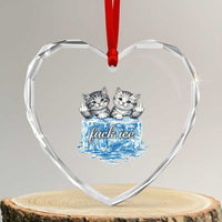 Fck Ice Heart Crystal Glass Ornament Cute Cat Melting Ice Pro Immigrant
