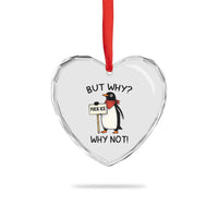Fck ICE Heart Crystal Glass Ornament Nihilist Penguin Anti-Government Meme