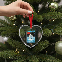 Fck Ice Heart Crystal Glass Ornament The Wrong Ice Is Melting Polar Bear Social Justice