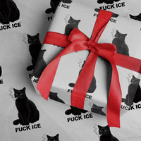 Fck Ice Smoking Cat Wrapping Paper Roll Subtle FDT Black Cat Meme