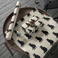 Fck Ice Smoking Cat Wrapping Paper Roll Subtle FDT Black Cat Meme