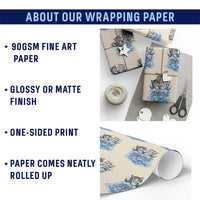 Fck Ice Wrapping Paper Roll Cute Cat Melting Ice Pro Immigrant