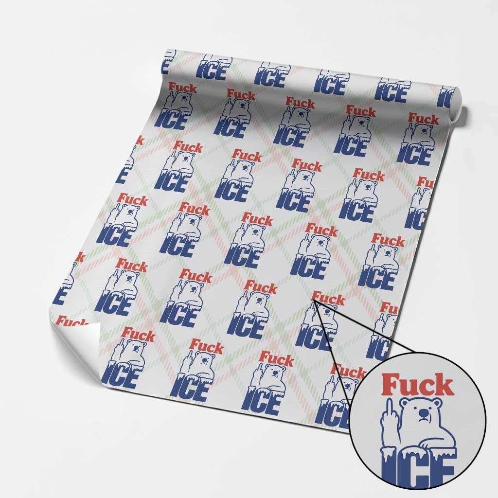 Fck Ice Wrapping Paper Roll Get The Fck Out Of Minneapolis Polar Bear