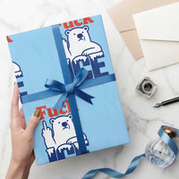 Fck Ice Wrapping Paper Roll Get The Fck Out Of Minneapolis Polar Bear