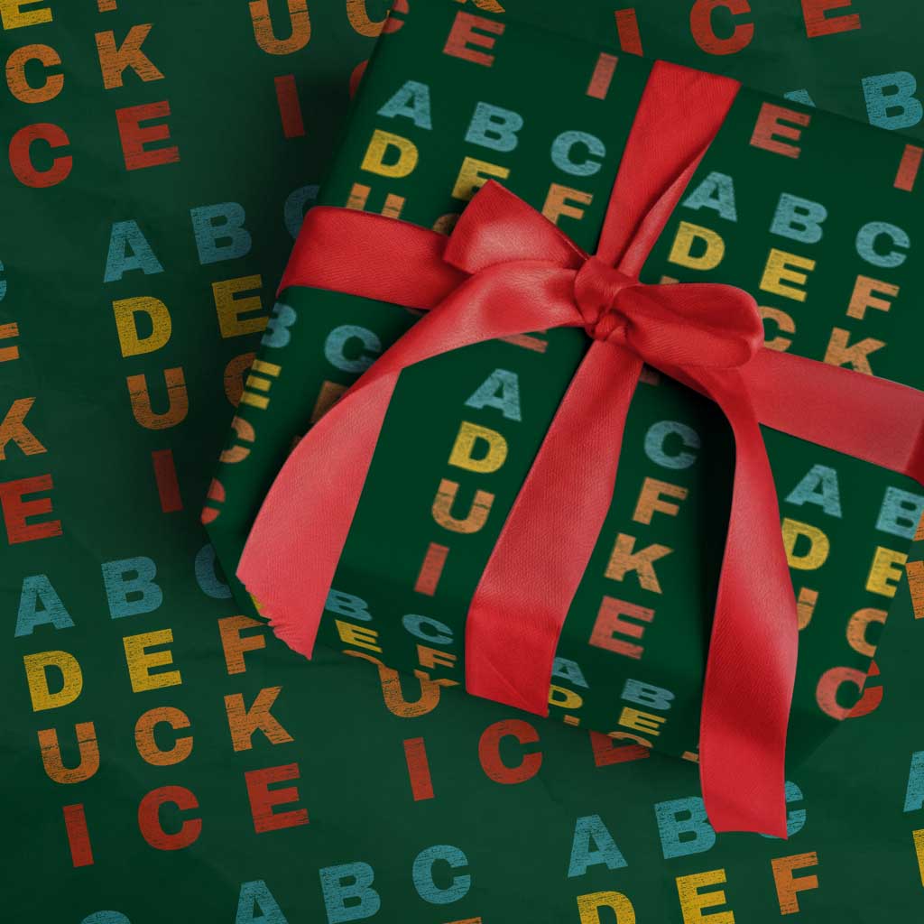 Fck Ice Wrapping Paper Roll Retro Protest Chinga La Migra Subtle FDT