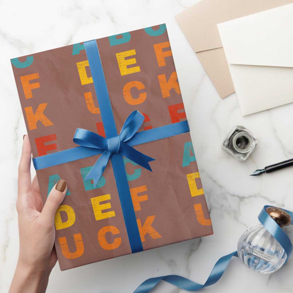 Fck Ice Wrapping Paper Roll Retro Protest Chinga La Migra Subtle FDT