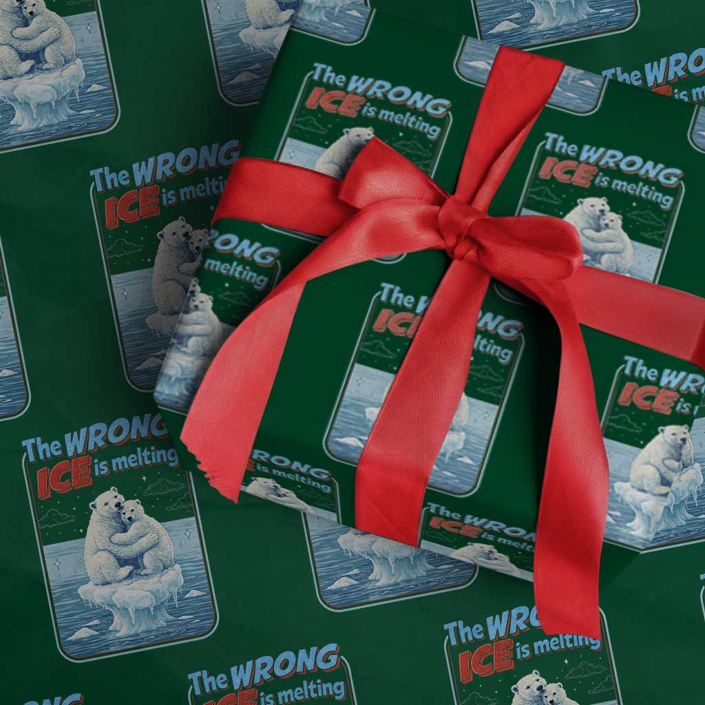 Fck Ice Wrapping Paper Roll The Wrong Ice Is Melting Polar Bear Social Justice