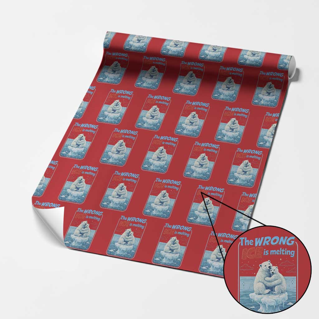 Fck Ice Wrapping Paper Roll The Wrong Ice Is Melting Polar Bear Social Justice