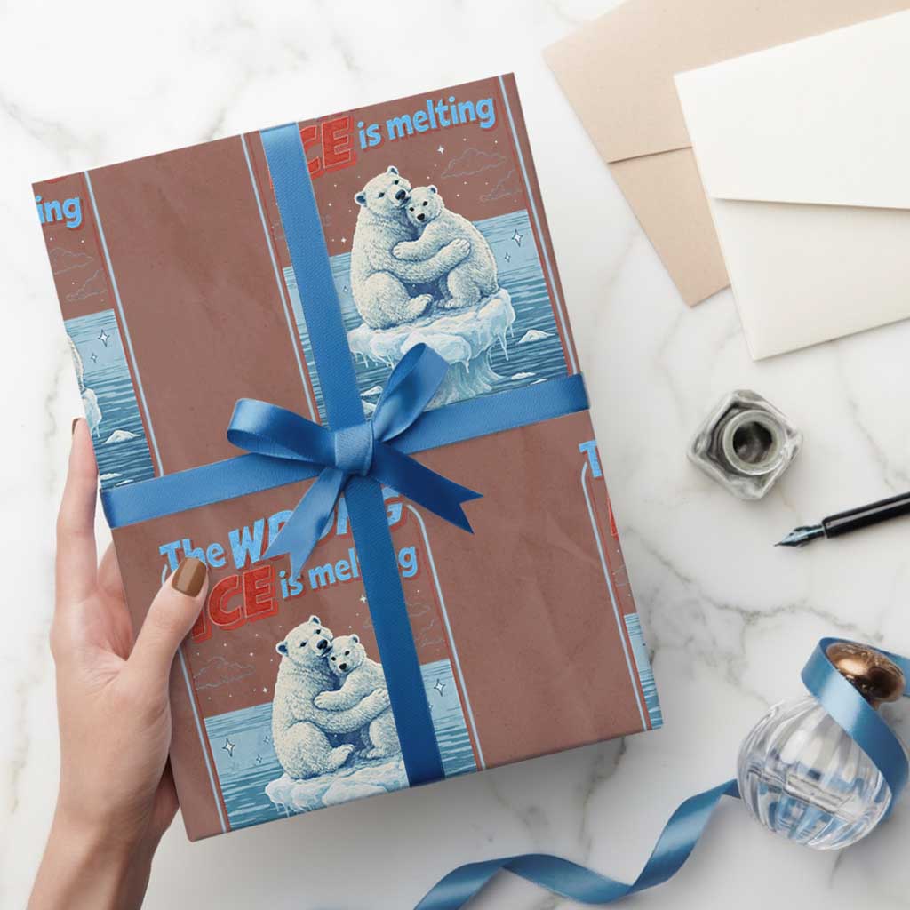 Fck Ice Wrapping Paper Roll The Wrong Ice Is Melting Polar Bear Social Justice