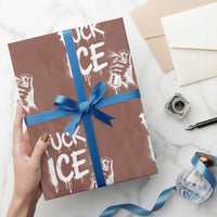 Fck Ice Wrapping Paper Roll Vintage Graffiti No Human is Illegal