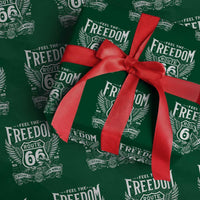 Feel The Freedom Route Highway 66 Wrapping Paper Roll 100th Anniversary Biker Road Trip Graphic