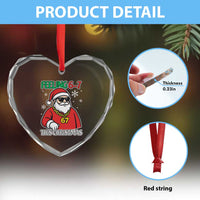 Feeling 67 This Christmas Heart Crystal Glass Ornament Funny Cool Santa Six Seven Meme Holiday - Wonder Print Shop