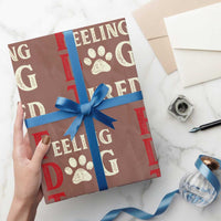 Feeling Dog Tired Wrapping Paper Roll FDT Dogs Paw Sarcasm - Wonder Print Shop