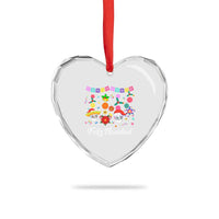 Feliz Navidad Heart Crystal Glass Ornament Funny Christmas In Mexico Sugar Skull Pinata Star - Wonder Print Shop
