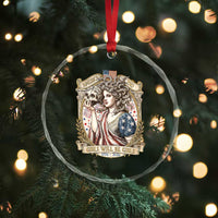 Feminist Medusa Girls Will Be Girls Crystal Glass Ornament USA 250 Anniversary Gift