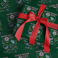 Feminist Protest Wrapping Paper Roll Peaceful But Pissed Off Floral Resist