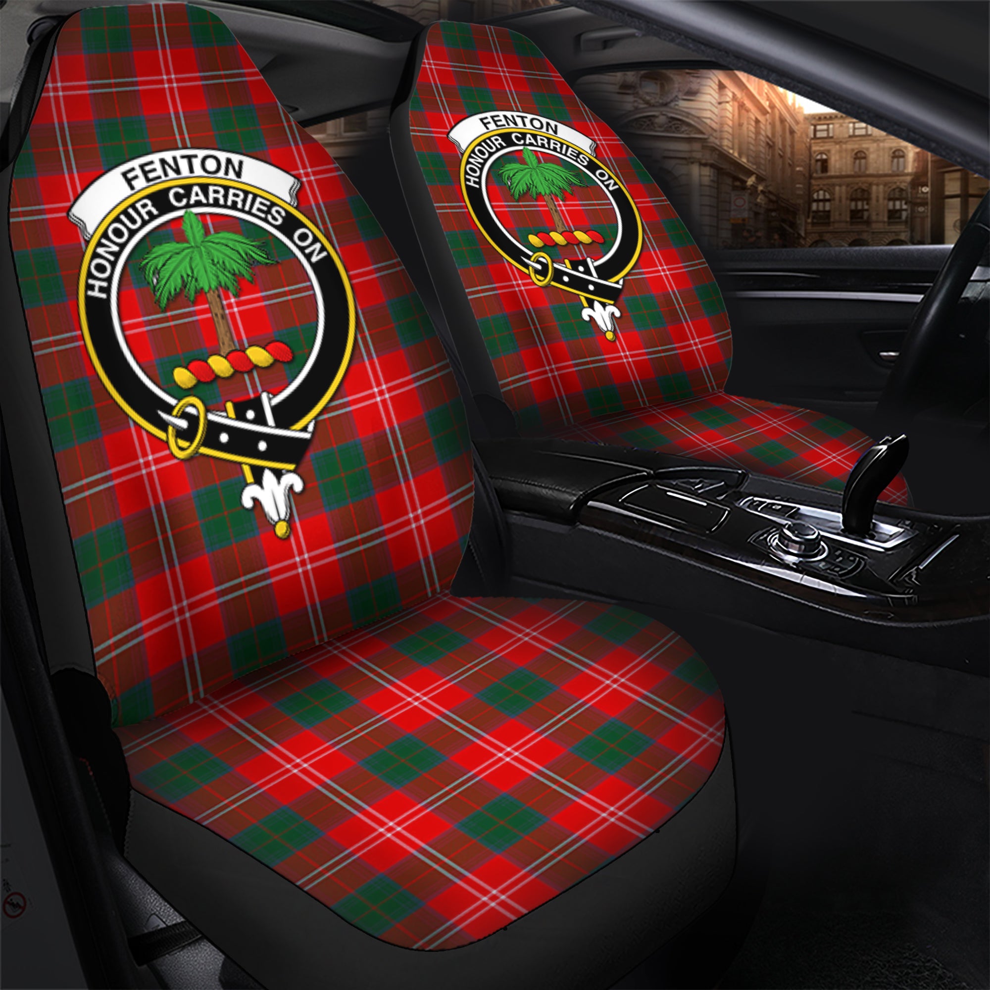 Fenton Clan Tartan Car Seat Cover, Family Crest Tartan Seat Cover TS23