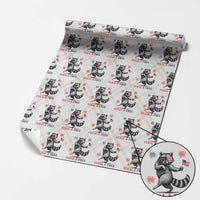 Feral and Free Dancing Raccoon Wrapping Paper Roll Funny 4th July Patriotic Animal US Flag and Fireworks - Wonder Print Shop