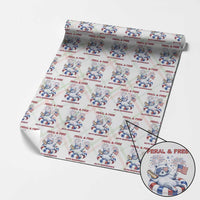 Feral and Free Funny Raccoon 4th of July Wrapping Paper Roll 250 Years Of Freedom