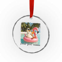 Feral Girl Summer Crystal Glass Ornament Silly Goose Summer Beach Meme