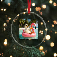 Feral Girl Summer Crystal Glass Ornament Silly Goose Summer Beach Meme