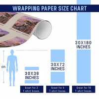 Feral Girl Summer Wrapping Paper Roll Funny Raccoon Summer Beach Meme
