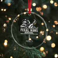 Feral Moms Social Club Crystal Glass Ornament Western Cowgirl Mom Mother’s Day Gift